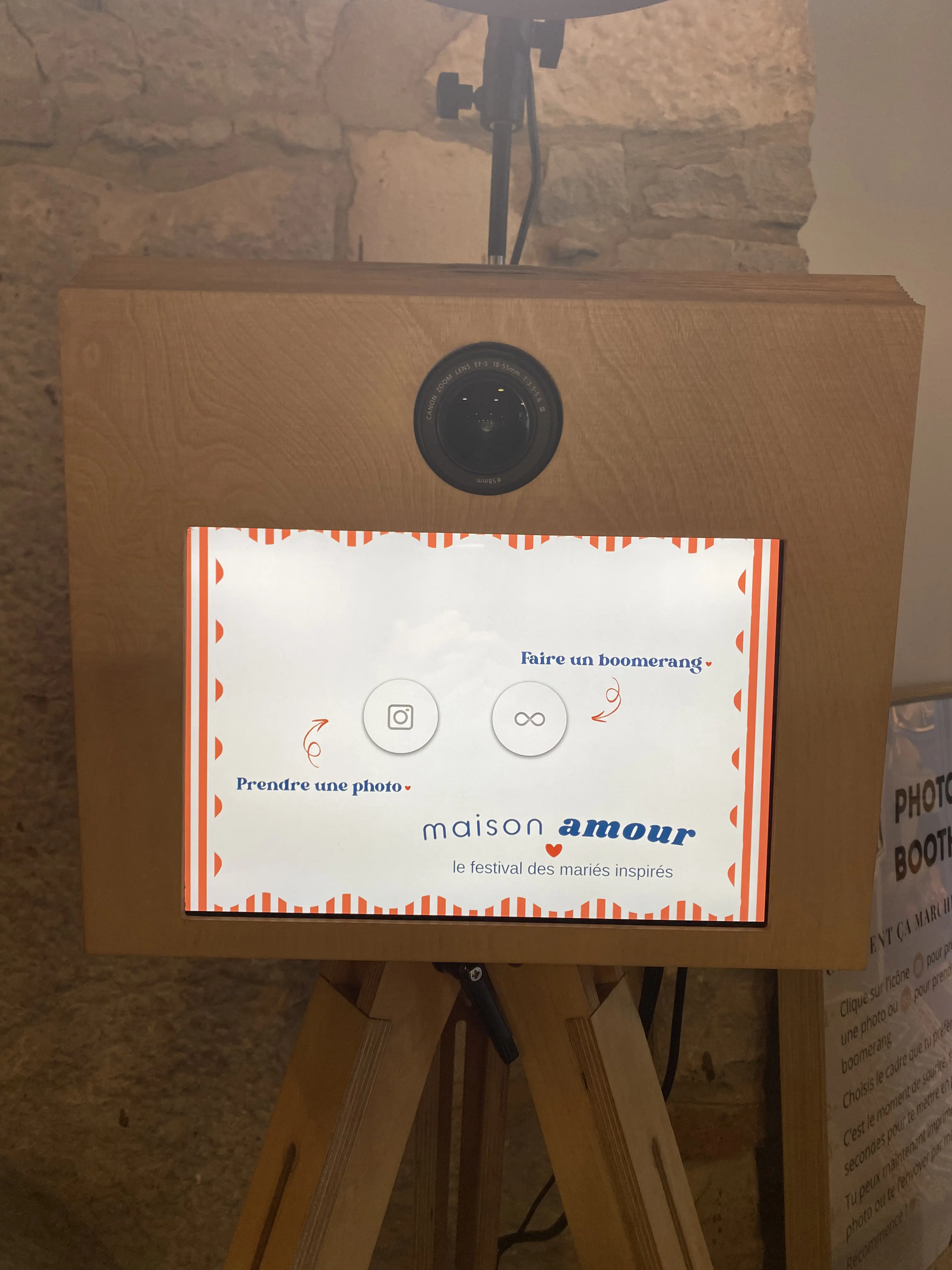 photobooth personnalisée mariage
