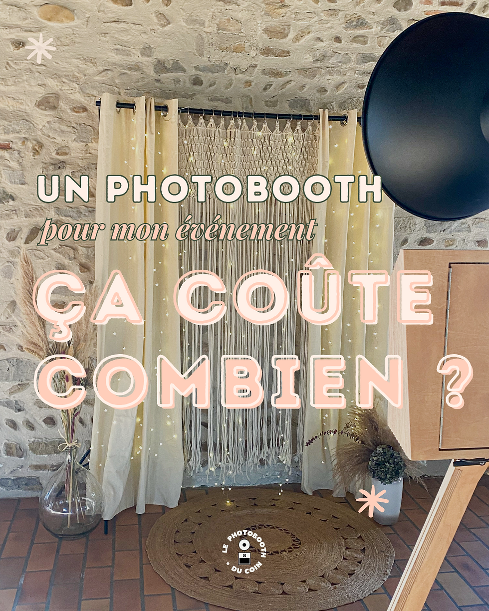 une borne photo sur un domaine mariage