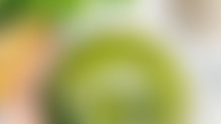 Creamy spinach soup with walnuts & micro greens