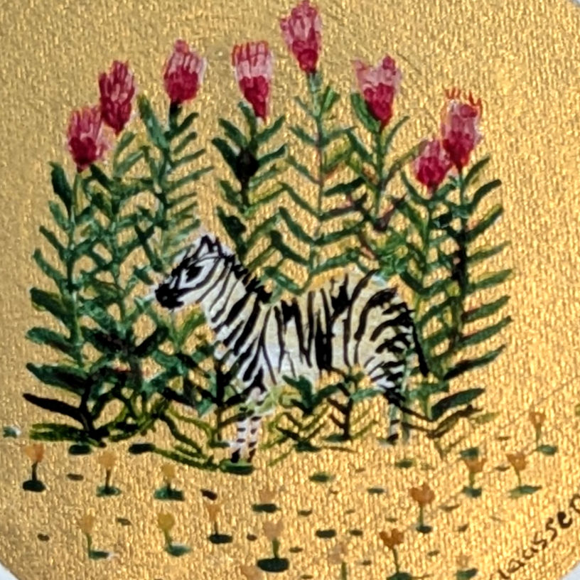 Zebra with Veldskoen Blaar