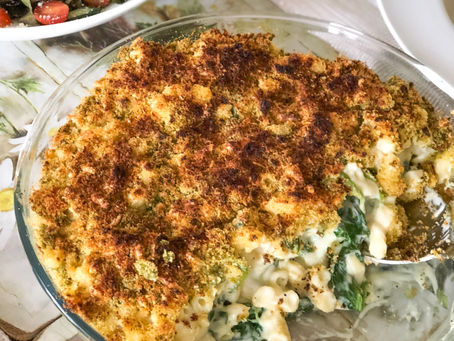 Spinach and Green Pesto Mac 'n' Cheese