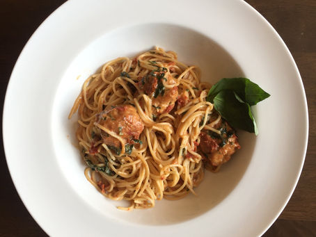 Chicken Balls and Spaghetti