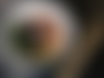 Pork ball and black noodle bowl