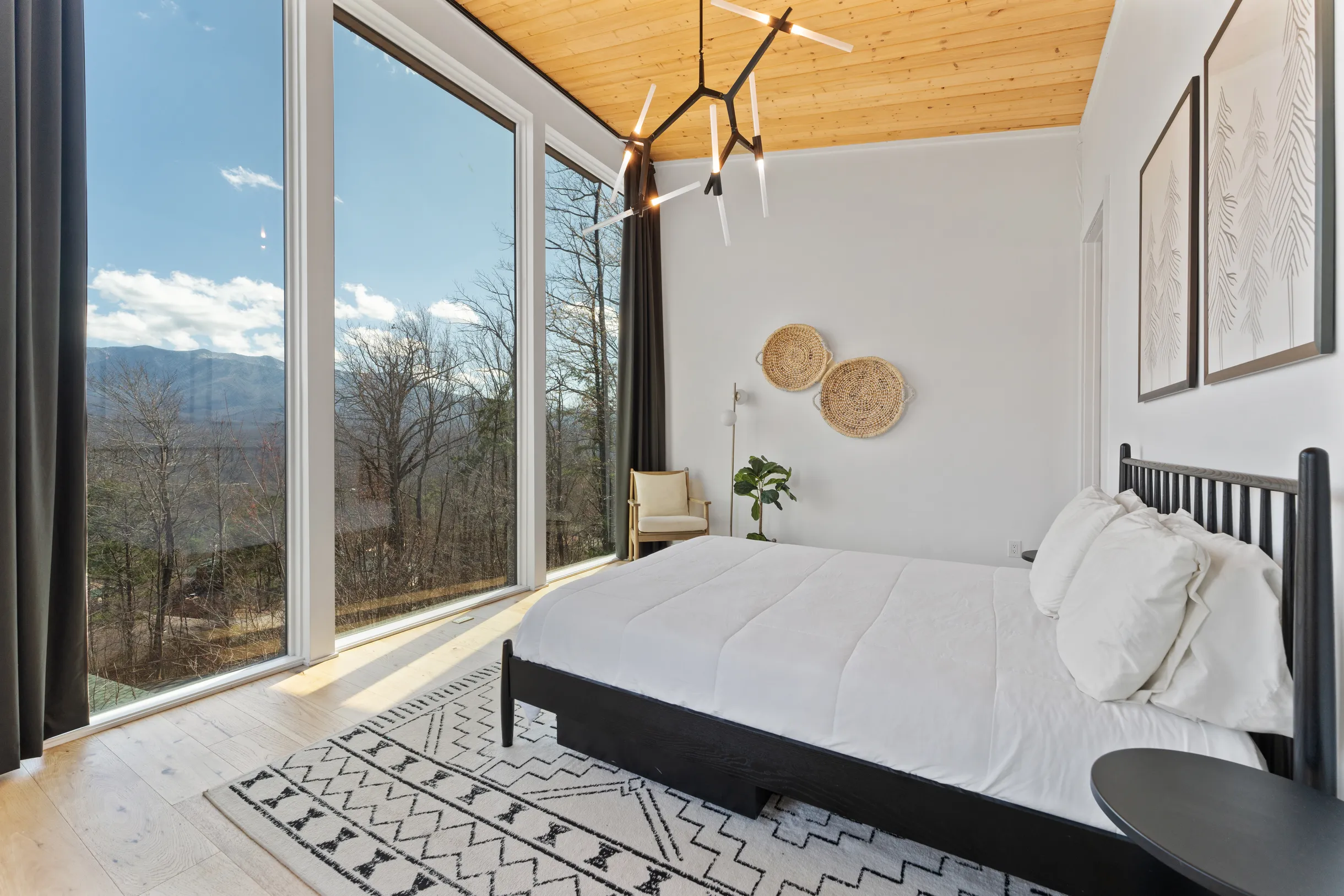 Skylit bathroom with 12-foot window