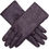 Thumbnail: Soft Leather Fleece-lined Gloves Purple