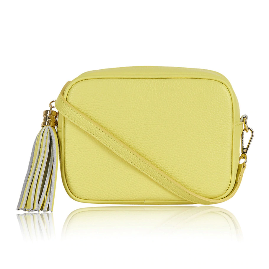 Mimi Lemon Leather Crossbody Bag
