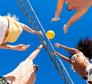Beach-Volleyball-Spiel