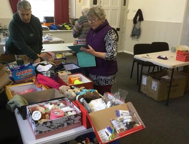 Lots of donations to sort