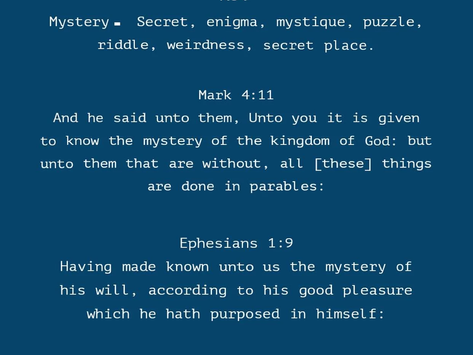 Word of the day: Mystery