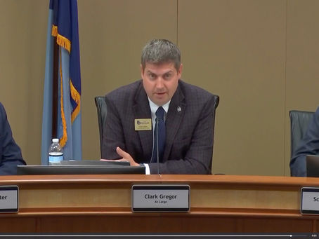 Council member Gregor discussing Flock at a city council meeting