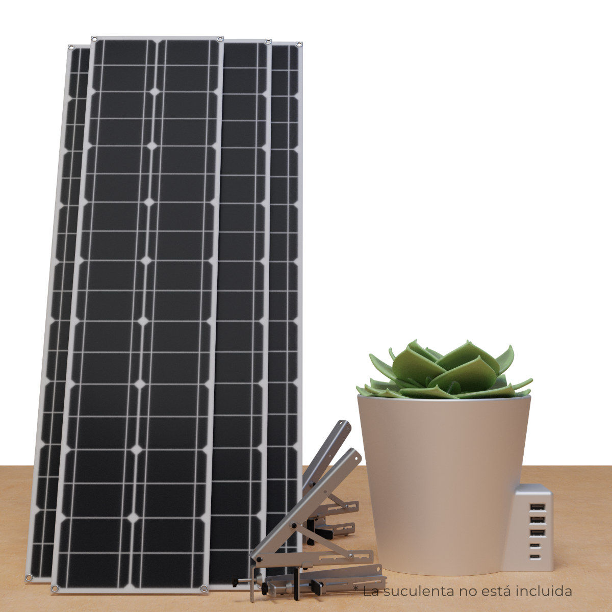 Kit STARTER, 4 paneles con soportes de barandilla