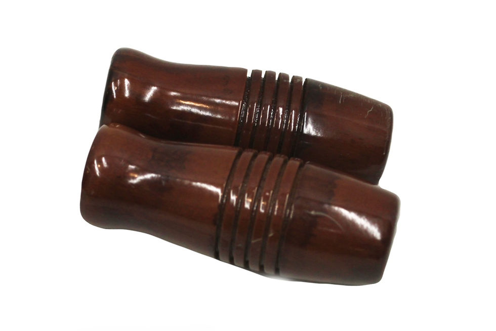 Thumbnail: 25,4 MM BROWN WOODEN BICYCLE GRIPS