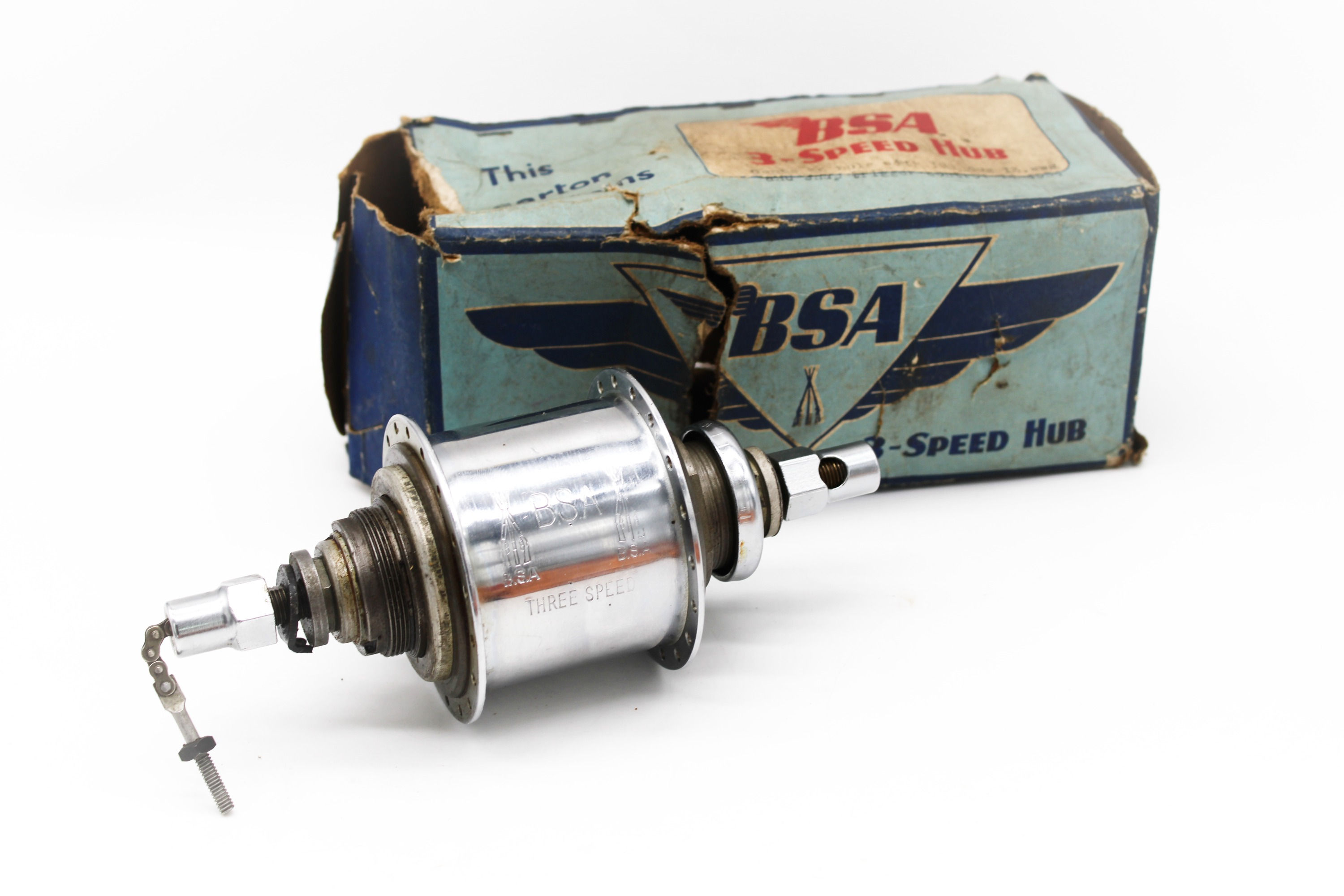 BSA 3 SPEED HUB WITH SHIFTER 