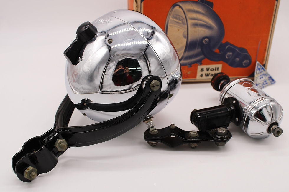 Thumbnail: HACKEL FRONT LIGHT WITH DYNAMO CIRCA 1935 GLASS CIRCA 9 CM