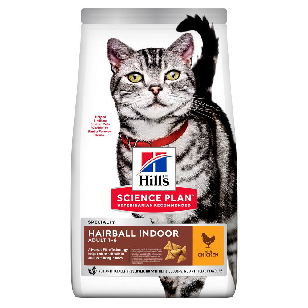 Hills Science Plan Speciality Hairball Indoor Adult 1-6 with chicken 3kg