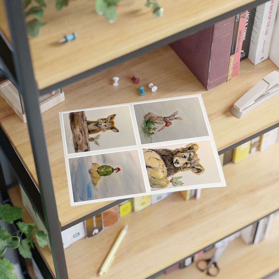 Thumbnail: Woodland Animal Sticker Sheets — Watercolor Fox, Rabbit, Turtle & Bear Stickers