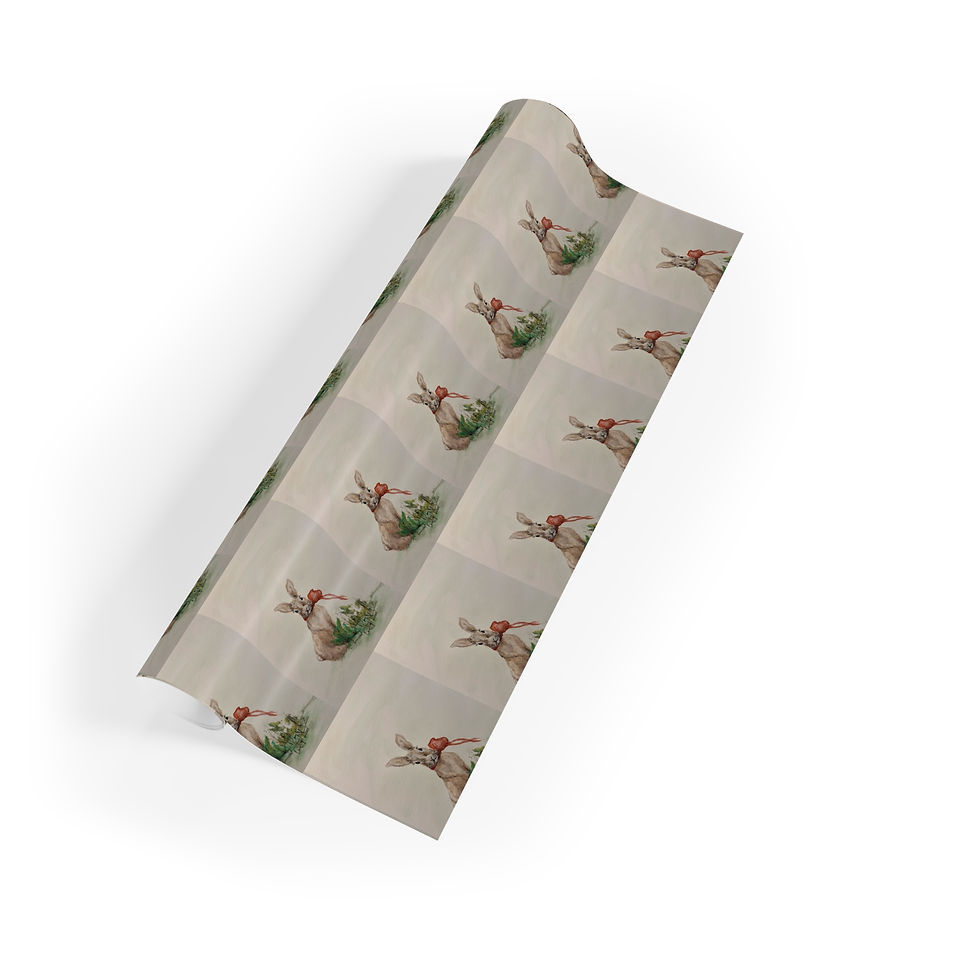 Thumbnail: Bunny - Fox Hollow Gift Wrapping Paper Roll - Original Art Design