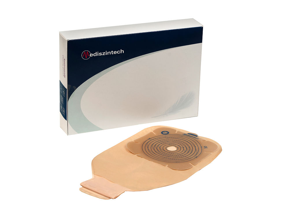 Miniatură: Pungă colostomie/ileostomie Mediszintech 20–100 mm cu inchidere velcro(arici)