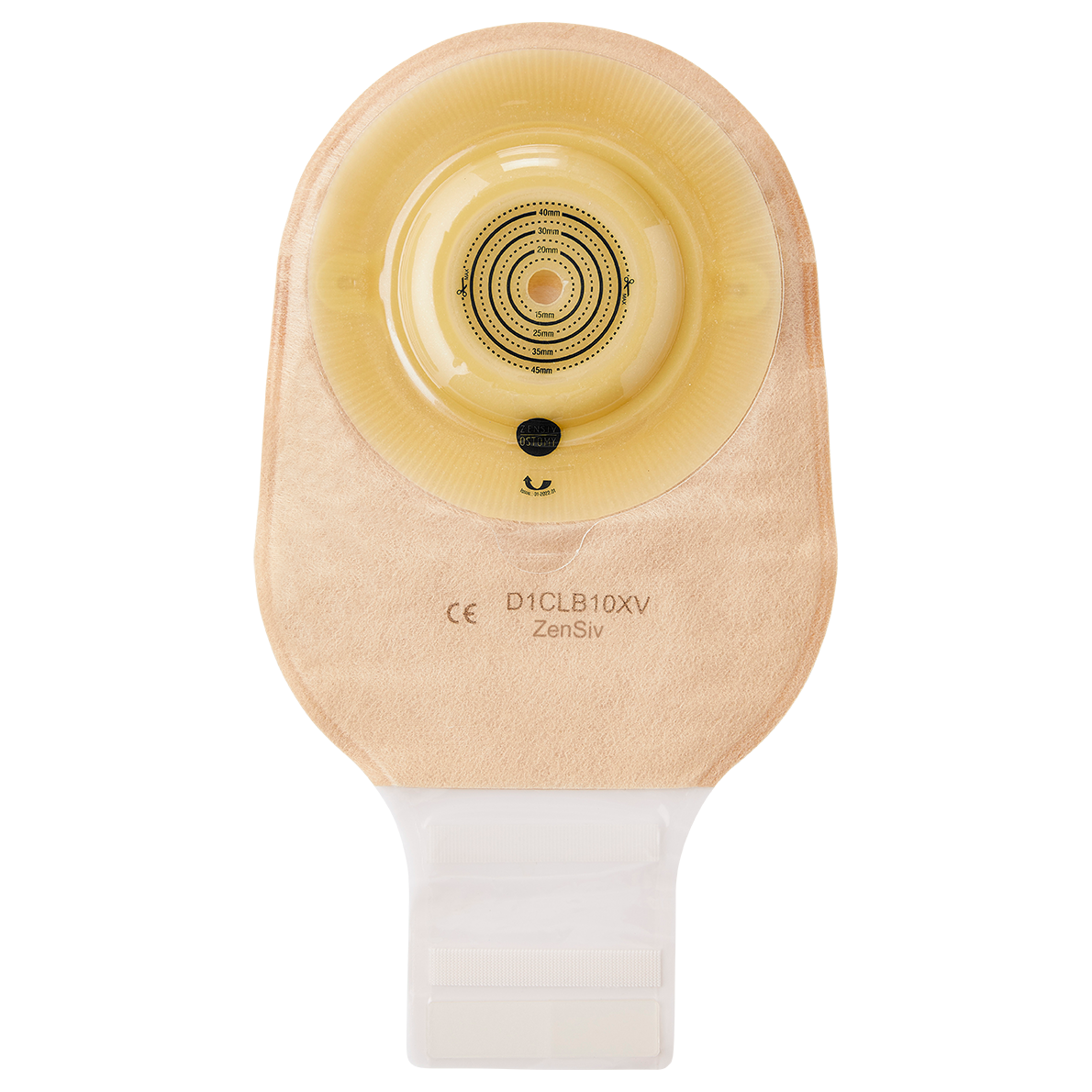 Punga de colostomie/ileostomie ZenSiv CONVEX 10-45 mm, filtru, dop, velcro