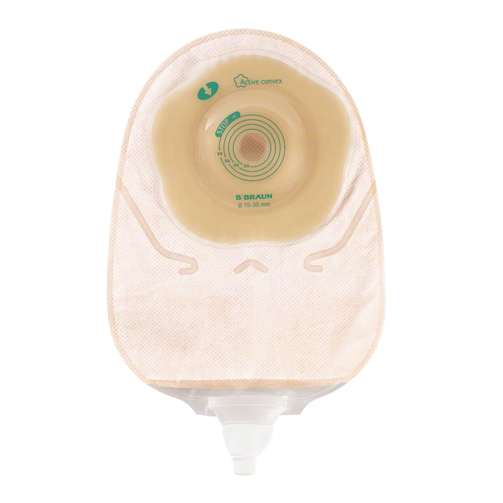 Pungi de urostomie convexe Flexima Uro Silk B. Braun, 15–35 mm, cu evacuare