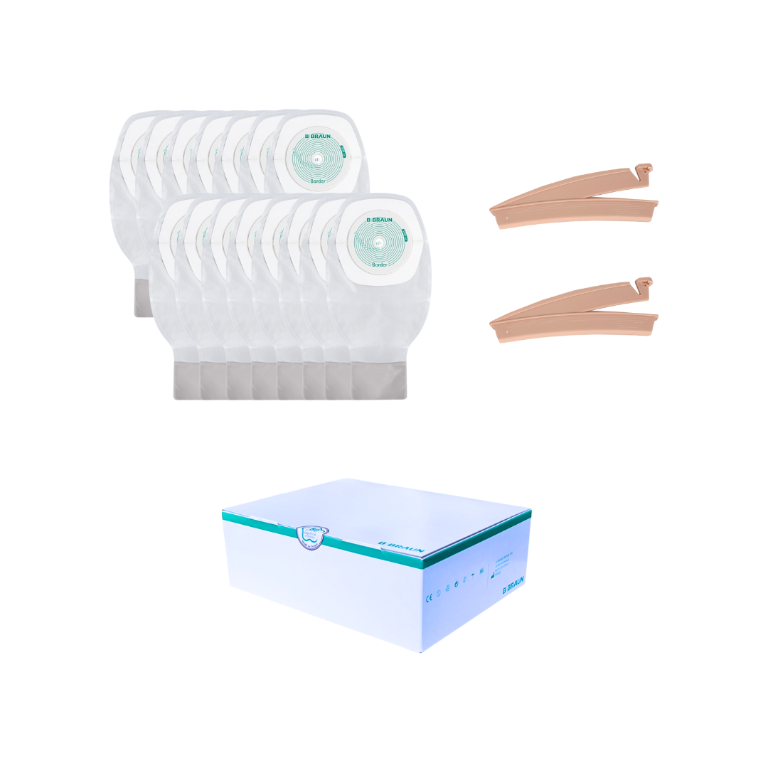 B-Braun Set 15 pungi colostomie/ileostomie Proxima BORDER 10-70mm, transparente