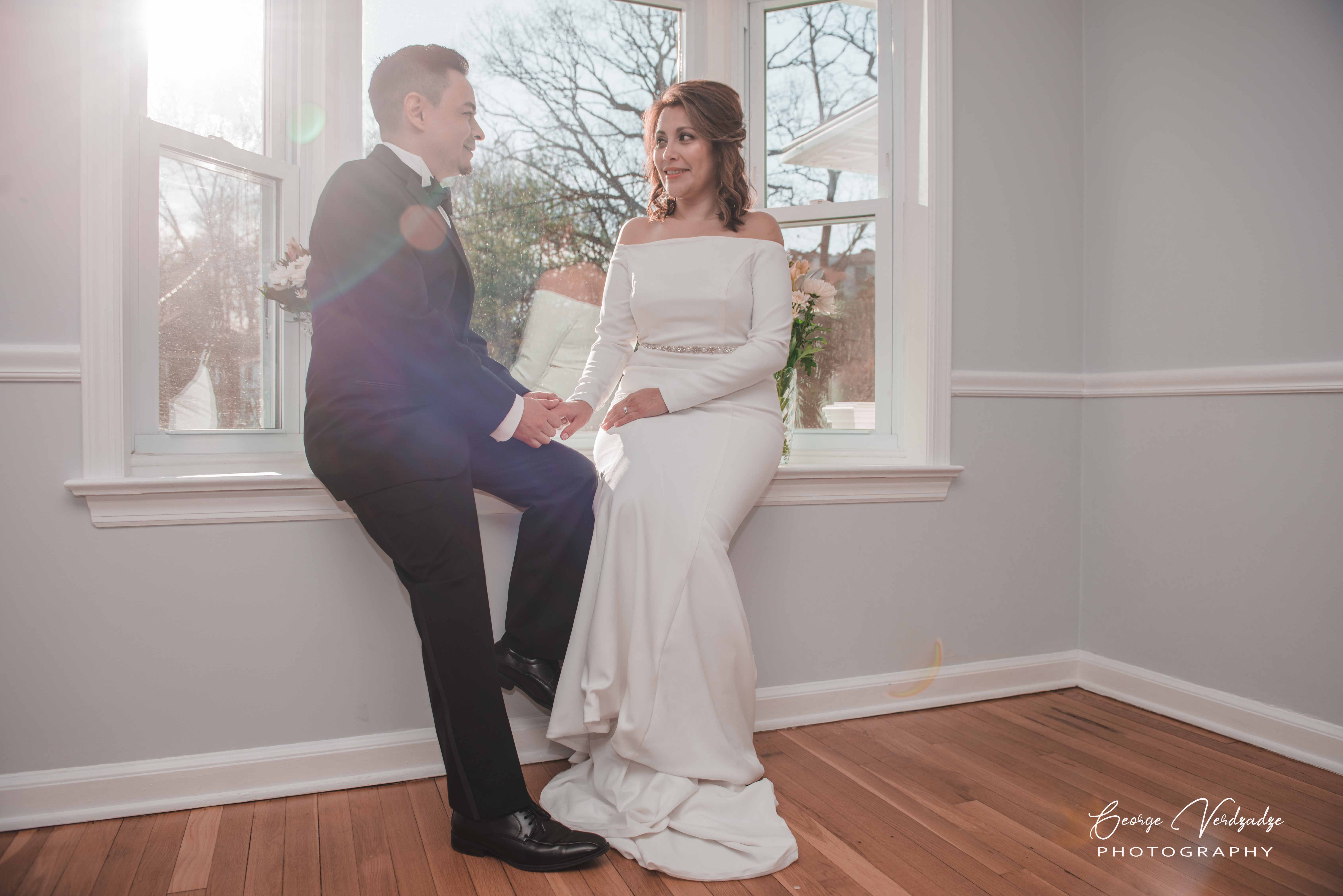 At home wedding photography