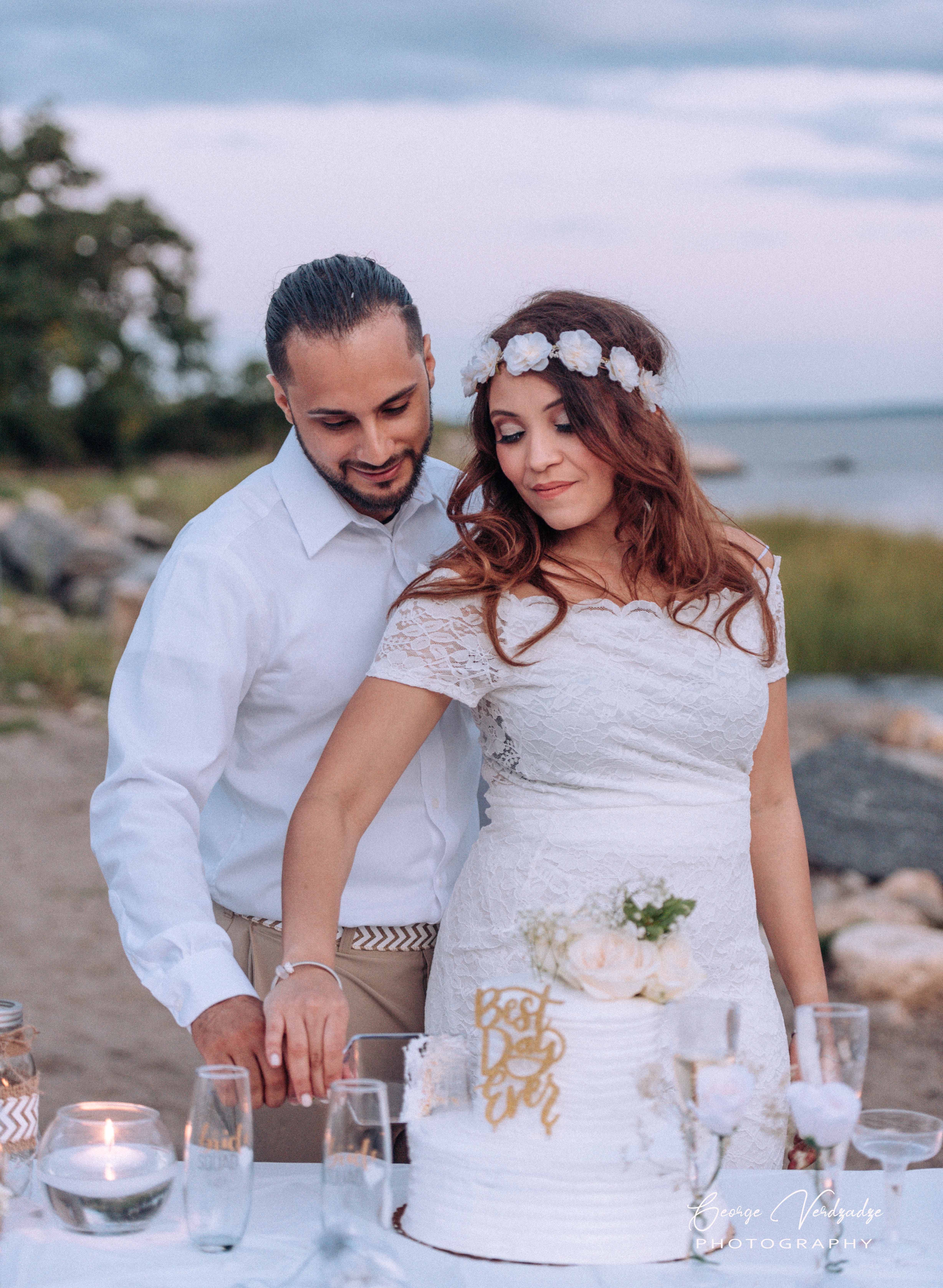 Wedding photography at Cove Beach