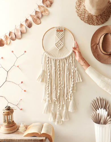 Handmade White Dream Catcher | Boho Wall...