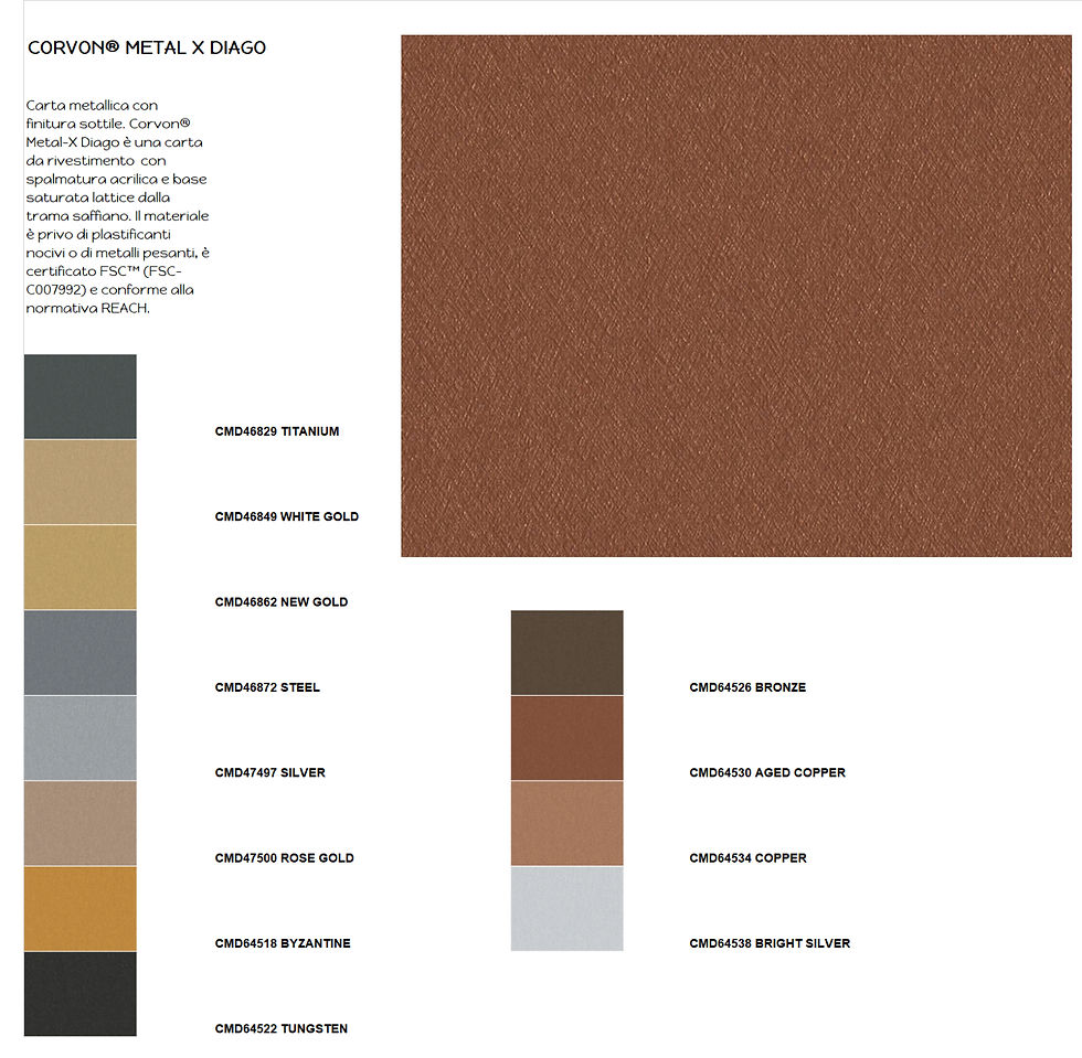 cartella colori corvon metal x diago