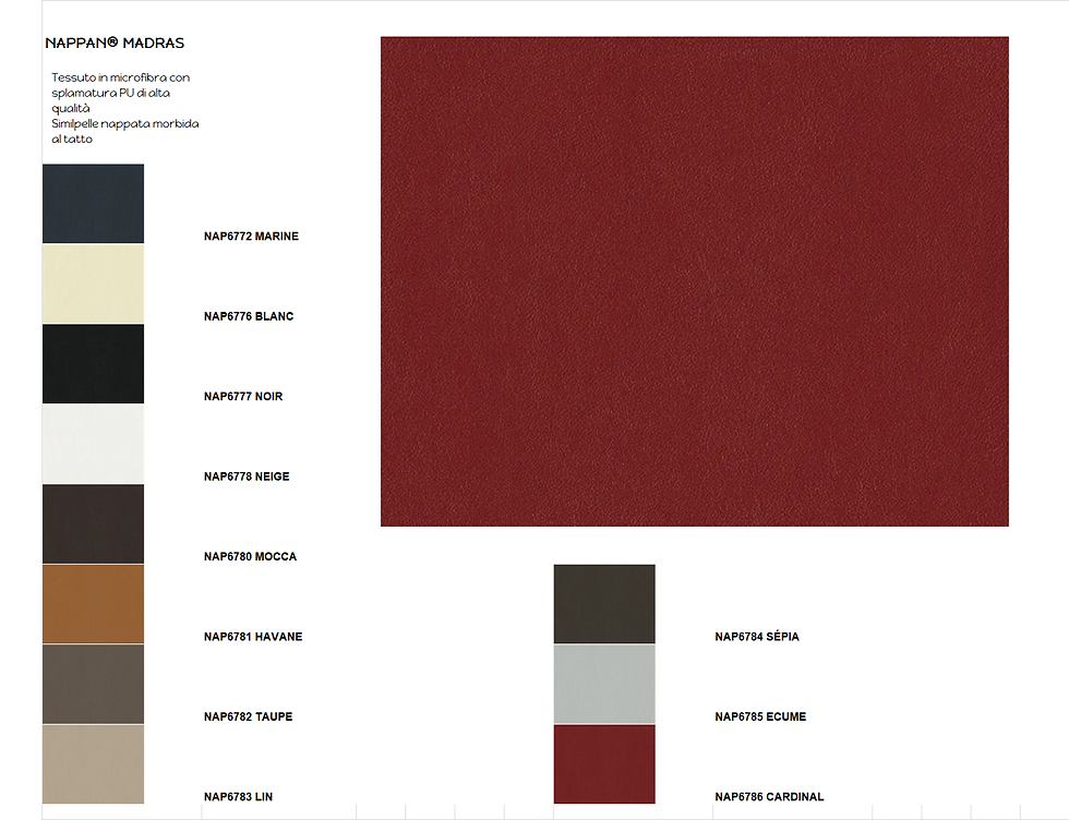 cartella colori nappan madras
