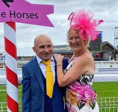 Brian and Ann at Beverley races in 2024