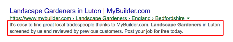 meta description example