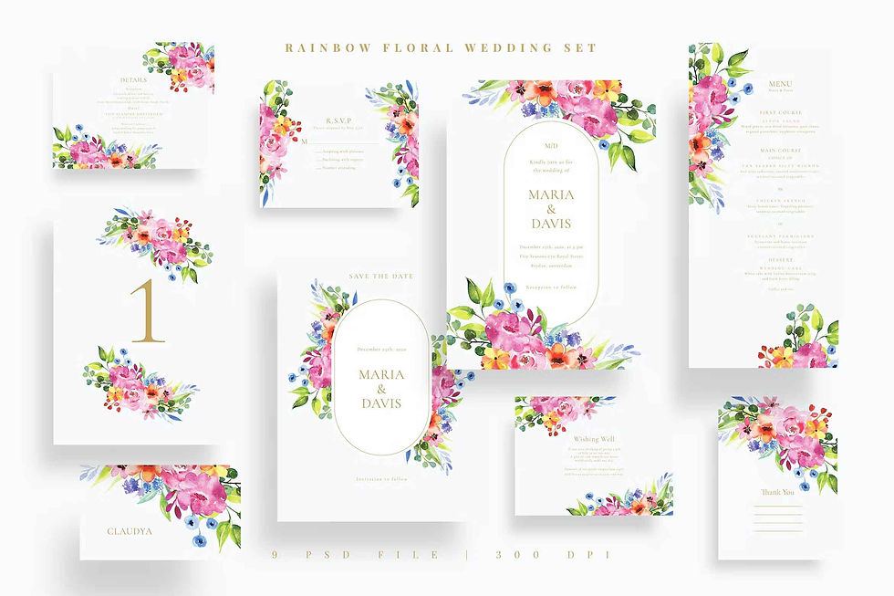 Thumbnail: Rainbow Floral Wedding