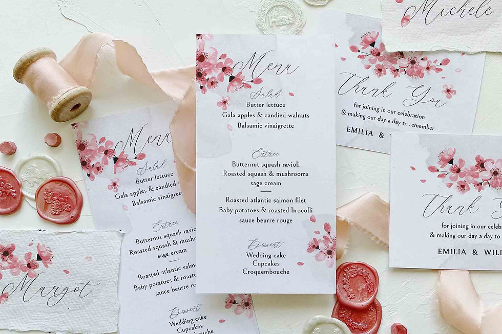 Thumbnail: Pink Cherry Blossom Wedding