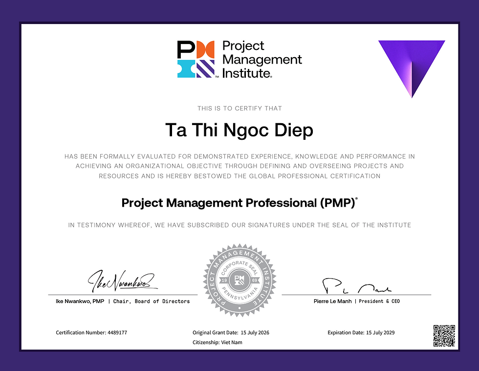 PMP không chỉ là một chứng chỉ