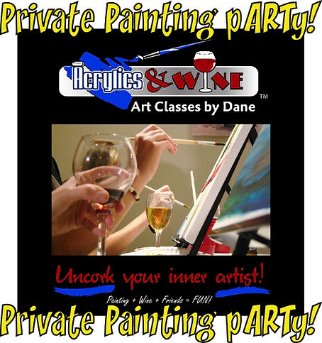 Acrylics & Wine party painting classes art and wine pARTy Indianapolis
