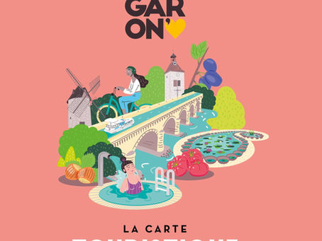 Nouvelle carte touristique disponible chez nous et à l'office du tourisme de Duras