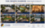 Promotional poster for The Bimini Harbor showing six aerial stages of a beach house build, ending with a finished teal home.