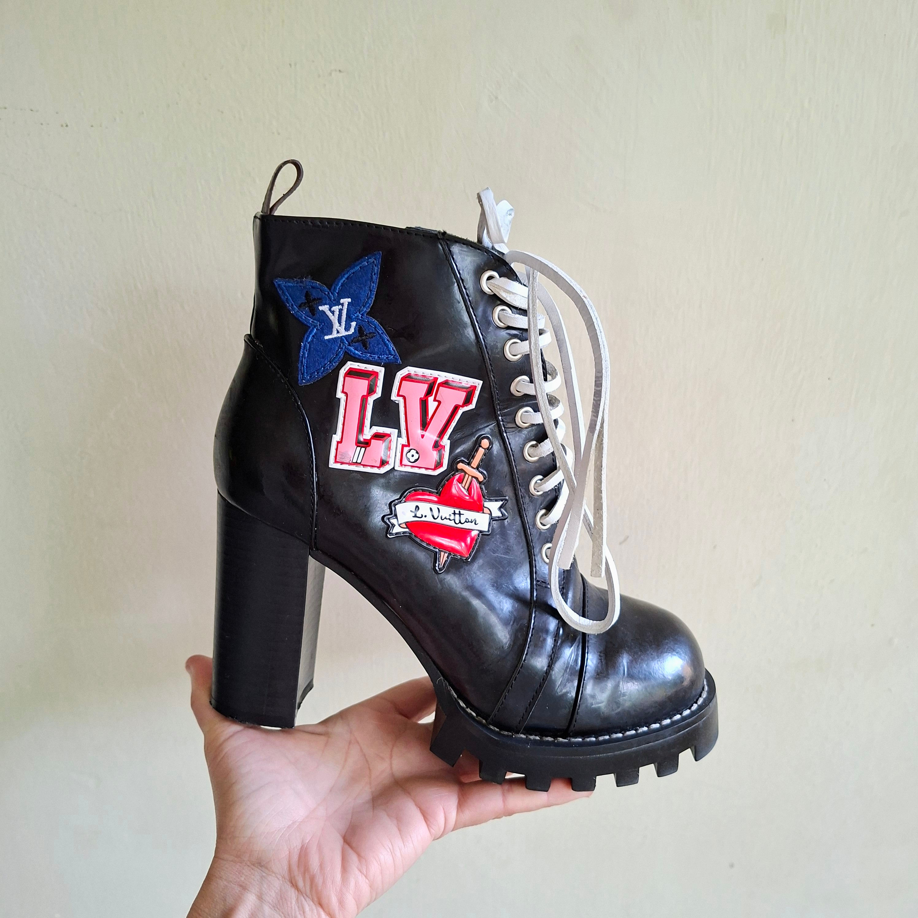 Louis Vuitton Star Trail Patch Ankle Boots Size 38
