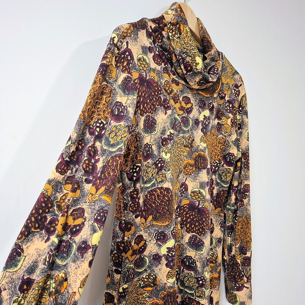 Thumbnail: Vintage Niba Cowl Neck Tunic Top Size M/L