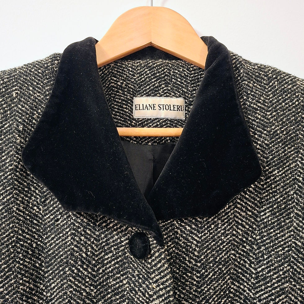Thumbnail: Vintage Eliane Stoleru Tweed Blazer Size 40