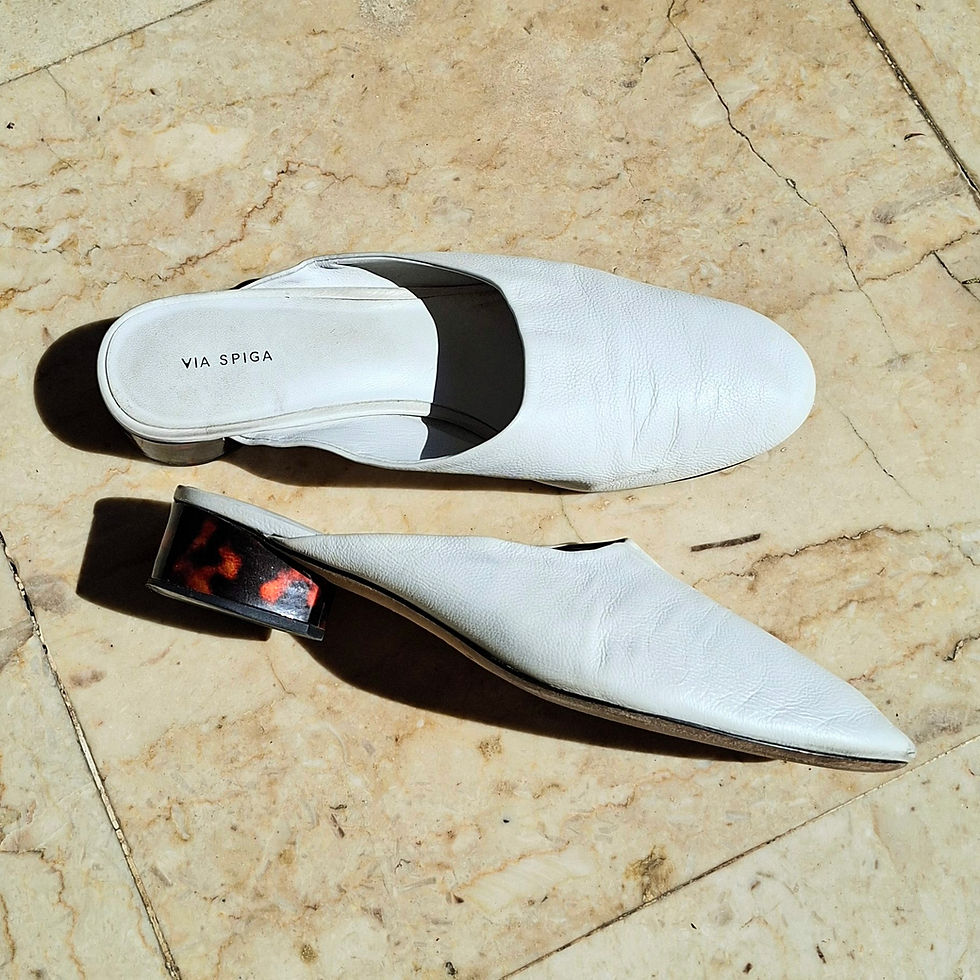 Thumbnail: Via Spiga Leather Mules Size 38.5