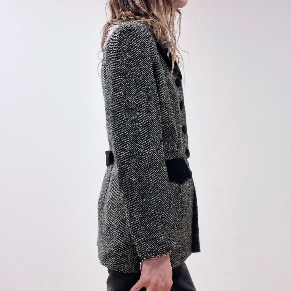 Thumbnail: Vintage Eliane Stoleru Tweed Blazer Size 40