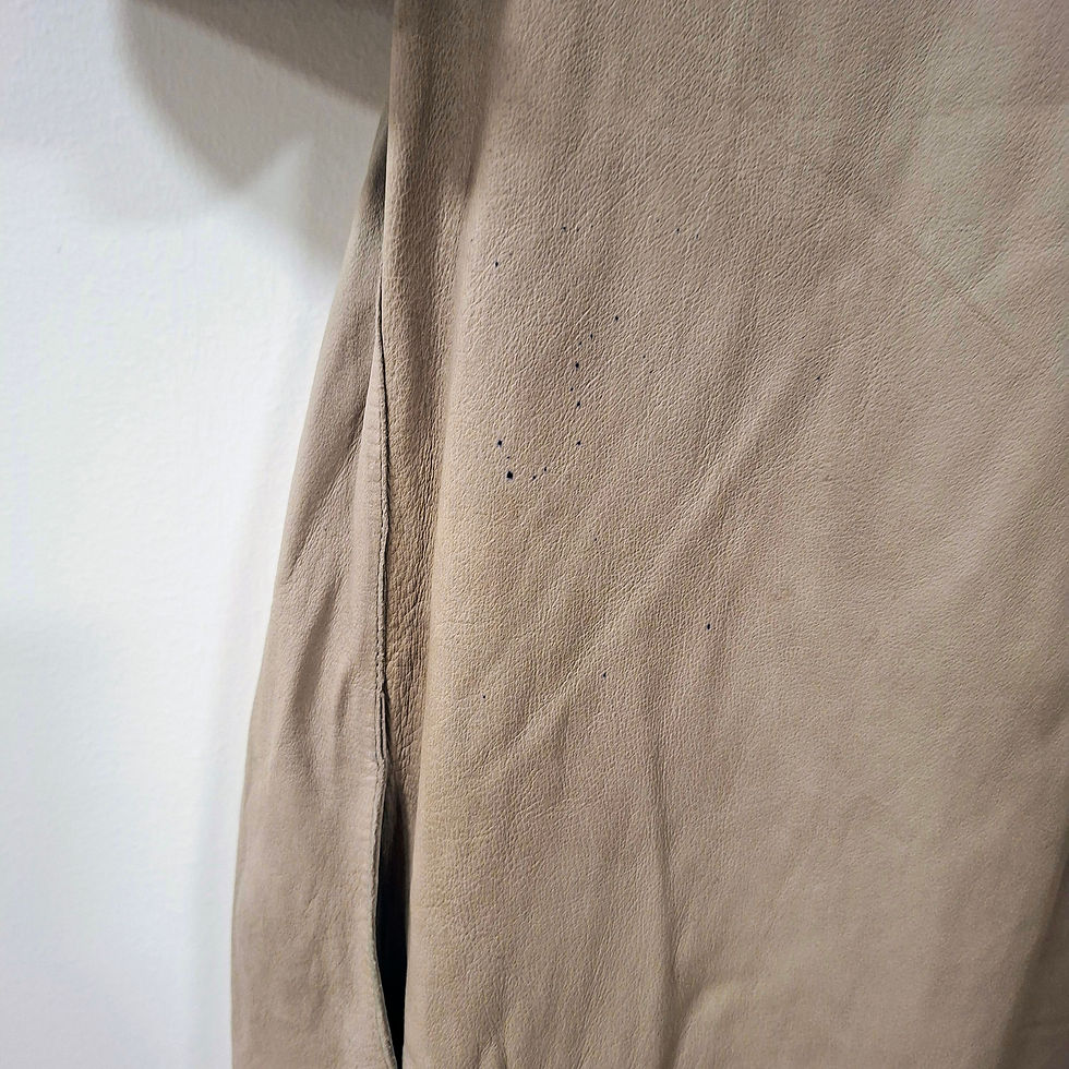 Thumbnail: Marni Stone Lamb Leather Sculptural Short-Sleeve Coat Size S-M