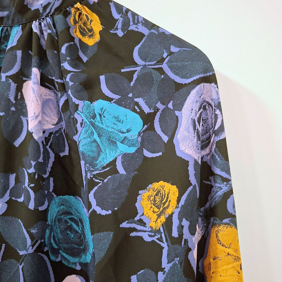 Thumbnail: Monki High-Neck Floral Blouse Size XS-S