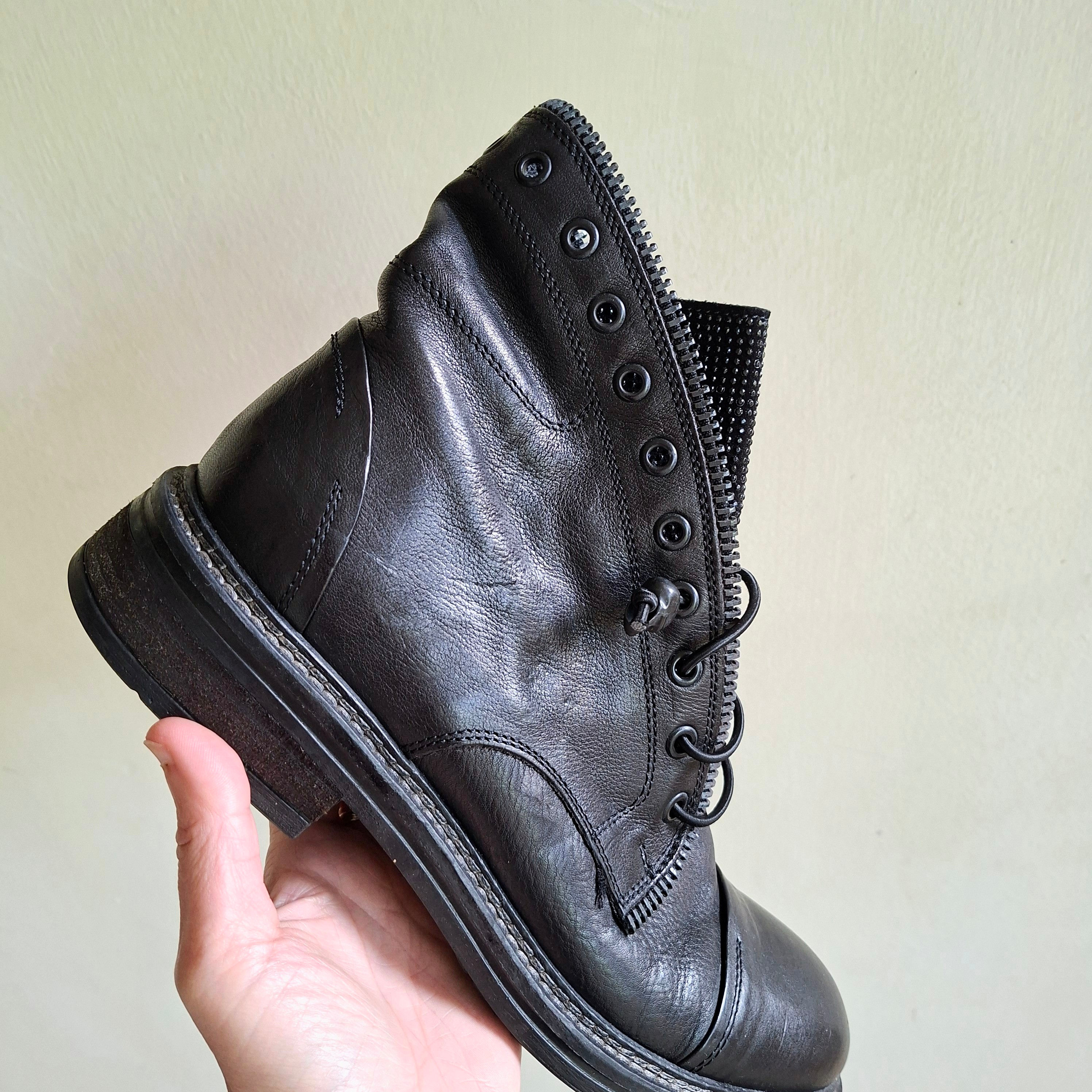 Fu.it Leather Combat Boots Size 39