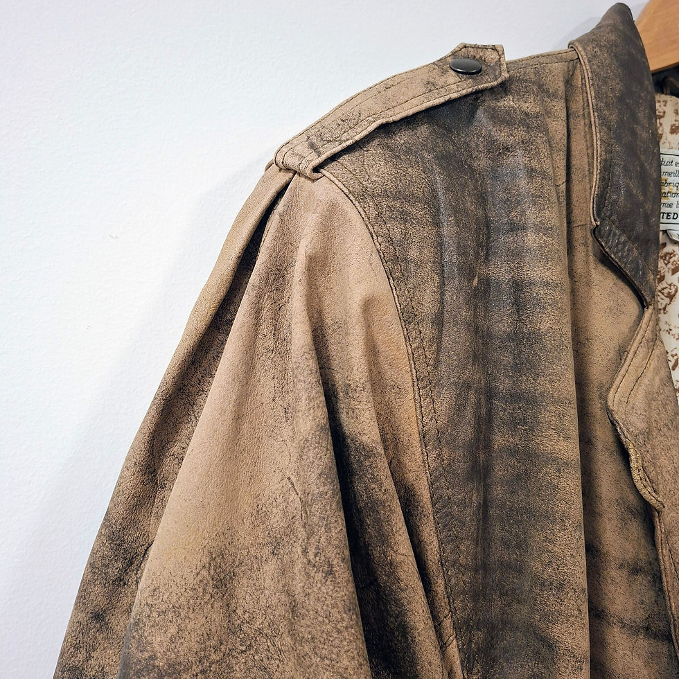 Thumbnail: Vintage Limited Express Oversized Leather Coat Size M