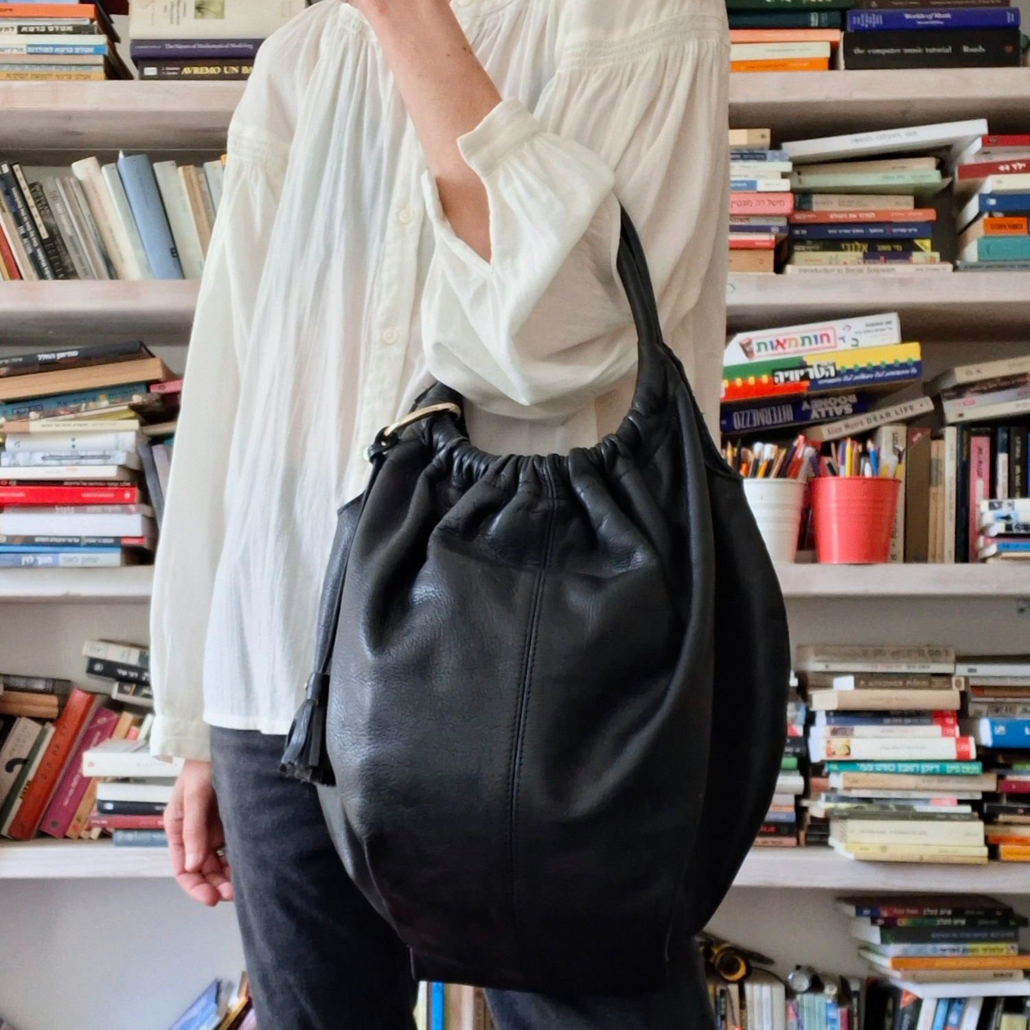 Caroll Paris Leather Shoulder Bag