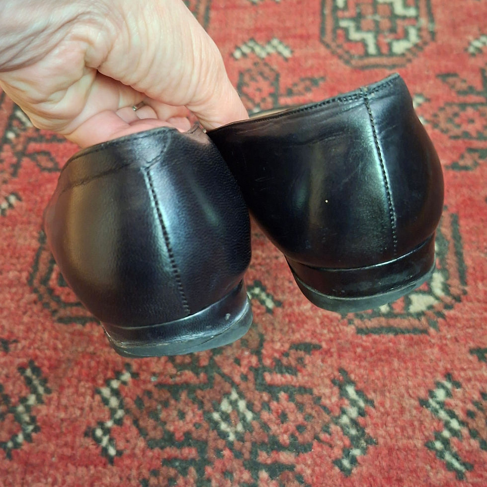 Thumbnail: Vintage Chanel Black Leather Cap-Toe Pumps Size 36