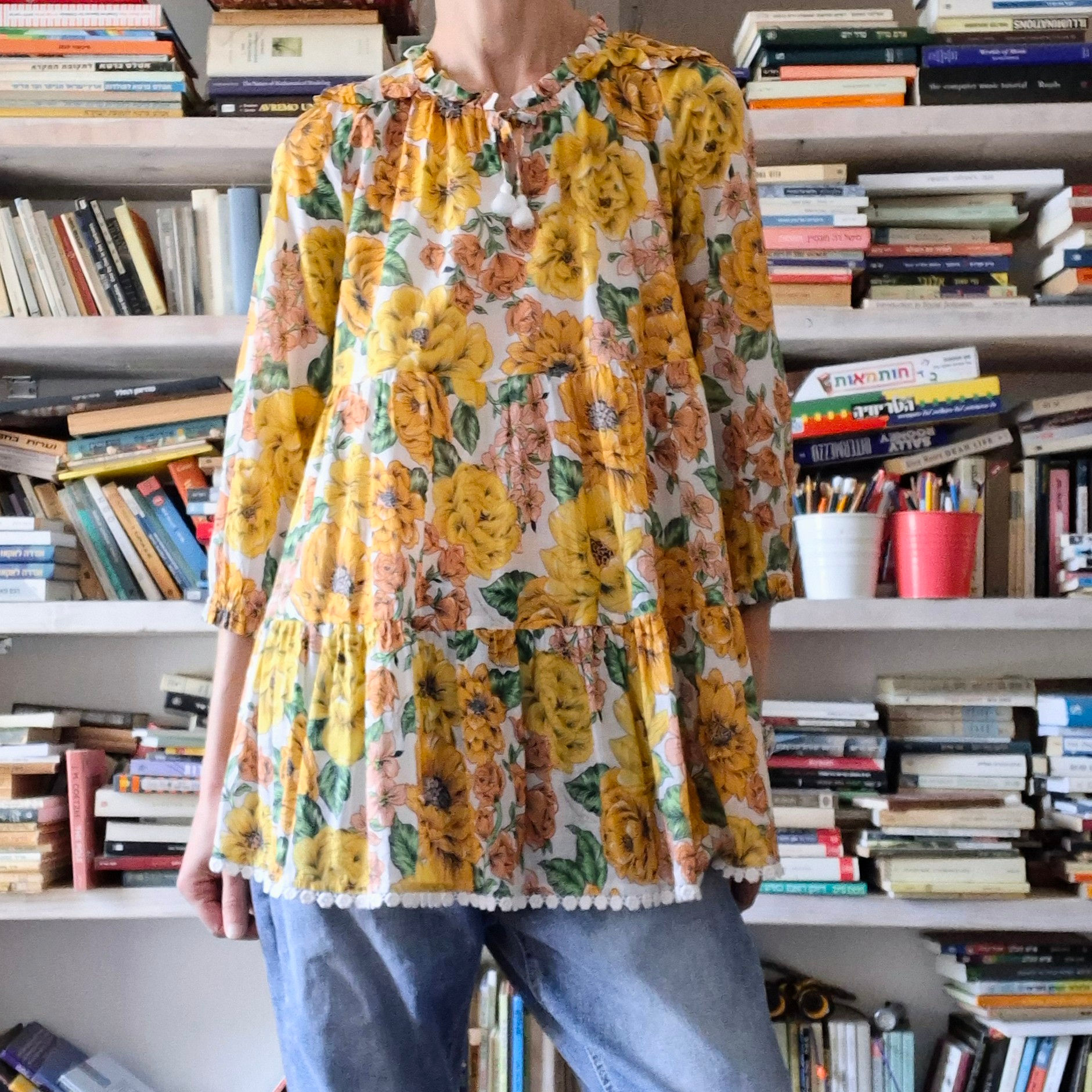 Zimmermann Floral Tiered Boho Blouse Size XS